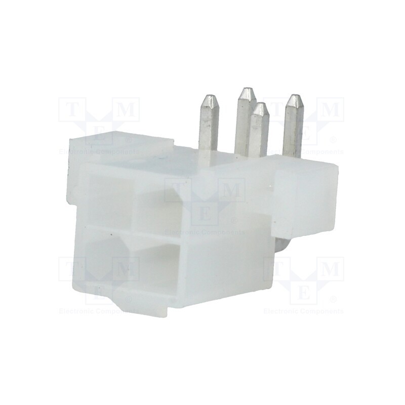 10 pcs : 39291048 - Socket, wire-board, male, Mini-Fit Jr, 4.2mm, PIN: 4, THT, holders