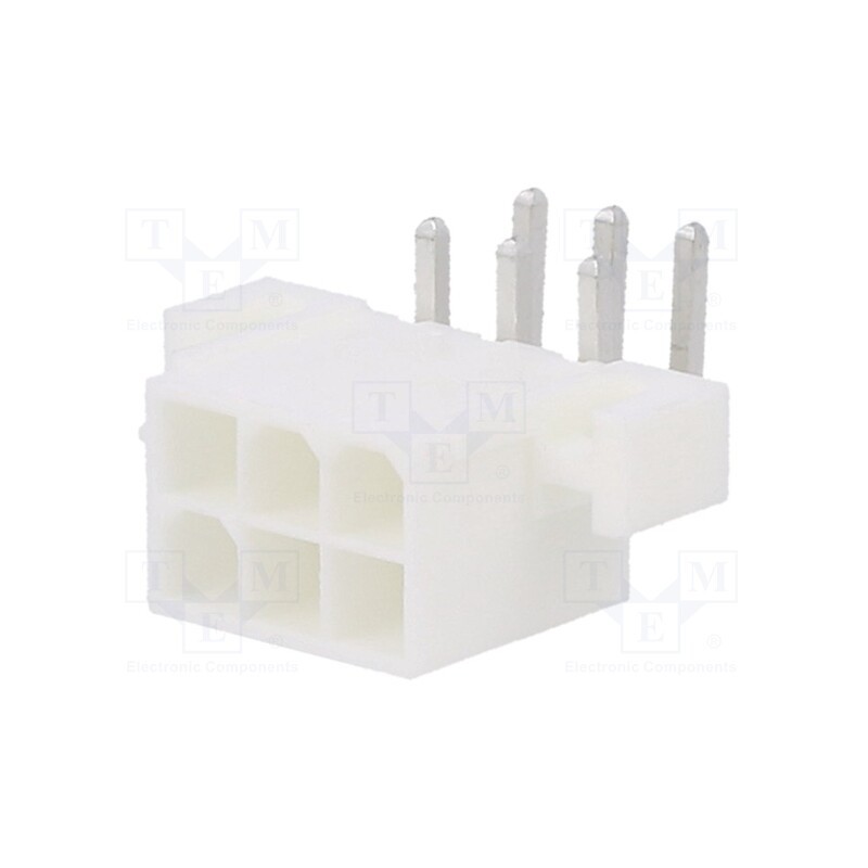 10 pcs : 39291067 - Socket, wire-board, male, Mini-Fit Jr, 4.2mm, PIN: 6, THT, holders