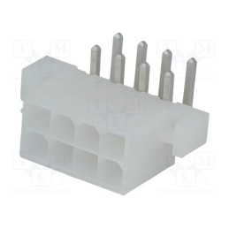 10 pcs : 39291088 - Socket, wire-board, male, Mini-Fit Jr, 4.2mm, PIN: 8, THT, holders