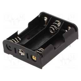 10 pcs : 2464 - Holder, AA,R6, Batt.no: 3, PCB,THM, for PCB