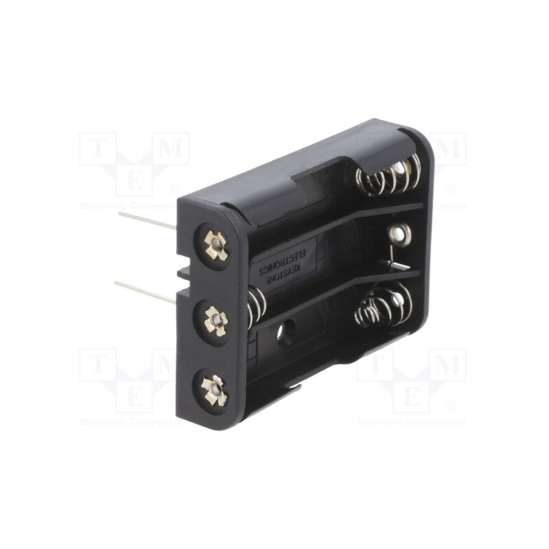 10 pcs : 2479 - Holder, AAA,R03, Batt.no: 3, PCB,THM, for PCB