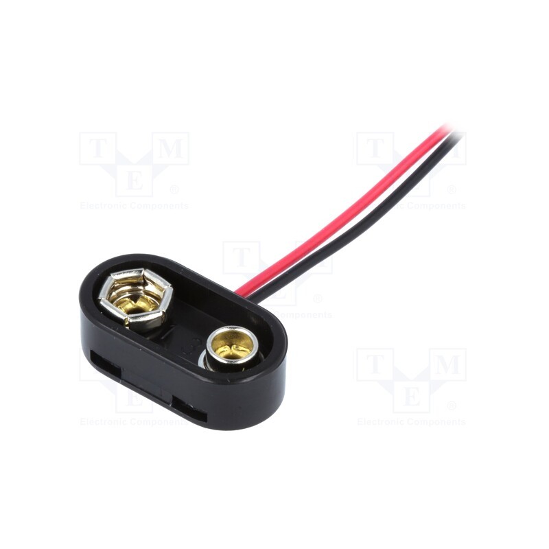 50 pcs : SBS-ER - 6F22 connector, 6F22,6LR61, Batt.no: 1, cables, 150mm