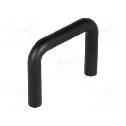 10 pcs : FIX-HANU-32 - Handle, ABS,polycarbonate, black, H: 28.4mm, L: 37.3mm, W: 5.5mm