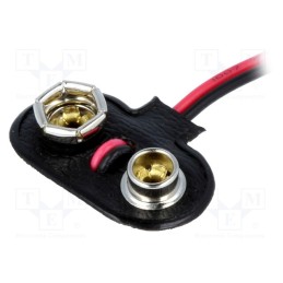 50 pcs : BS-TC - 6F22 connector, 6F22,6LR61, Batt.no: 1, cables, 150mm