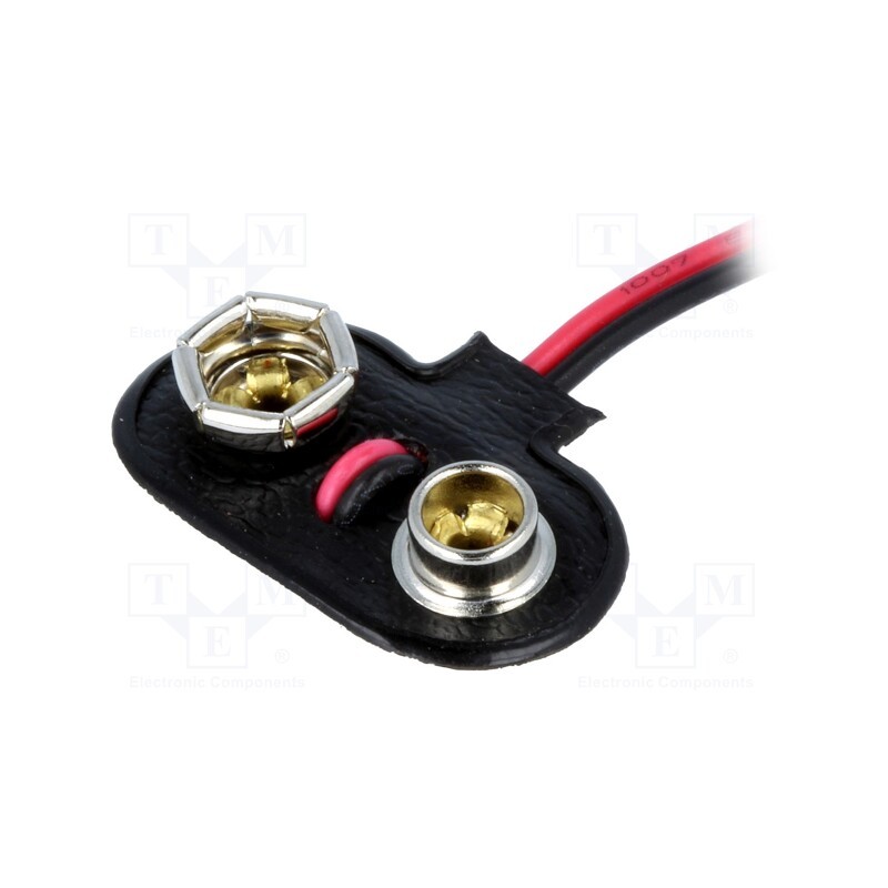 50 pcs : BS-TC - 6F22 connector, 6F22,6LR61, Batt.no: 1, cables, 150mm