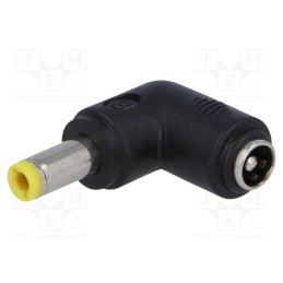 10 pcs : - Adapter, Plug: right angle, Input: 5,5/2,1, Out: 5,5/2,5, 7A
