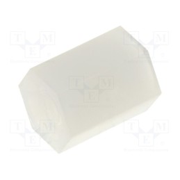50 pcs : FIX-HP2-6 - Screwed spacer sleeve, hexagonal, polyamide, M2, L: 6mm