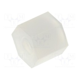 50 pcs : FIX-HP2-4 - Screwed spacer sleeve, hexagonal, polyamide, M2, L: 4mm