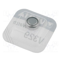 10 pcs : 20329 - Battery: silver, 1.55V, coin,V329, 37mAh, non-rechargeable, 1pcs.