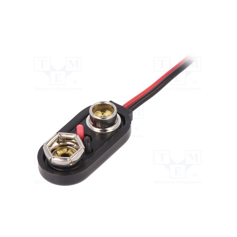 50 pcs : BS-IR 150MM - 6F22 connector, 6F22,6LR61, Batt.no: 1, cables, 150mm