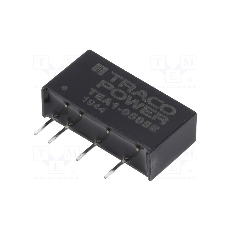 10 pcs : TEA 1-0505E - Converter: DC/DC, 1W, Uin: 4.5÷5.5V, Uout: 5VDC, Iout: 200mA, SIP7