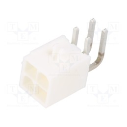 10 pcs : 39301042 - Socket, wire-board, male, Mini-Fit Jr, 4.2mm, PIN: 4, THT, PCB snap