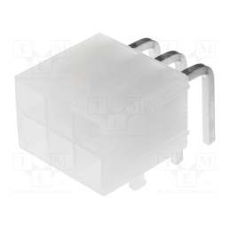 10 pcs : 39301060 - Socket, wire-board, male, Mini-Fit Jr, 4.2mm, PIN: 6, THT, PCB snap