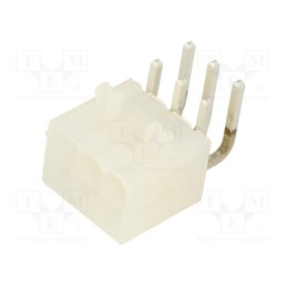 5 pcs : 39301061 - Socket, wire-board, male, Mini-Fit Jr, 4.2mm, PIN: 6, THT, PCB snap