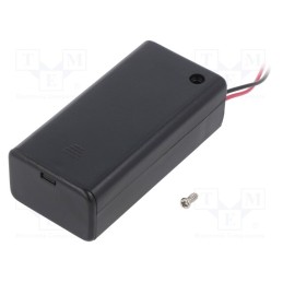 10 pcs : SBH-9VAS BROWN BAKELITE - Holder, 6F22,6LR61, Batt.no: 1, cables, bronze, 150mm, with switch