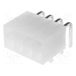 10 pcs : 39301080 - Socket, wire-board, male, Mini-Fit Jr, 4.2mm, PIN: 8, THT, PCB snap