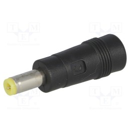 10 pcs : - Adapter, Plug: straight, Input: 5,5/2,1, Out: 5,5/2,5, 7A