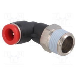 10 pcs : C01470838 - Push-in fitting, angled, PBT, Thread: BSP 3/8'