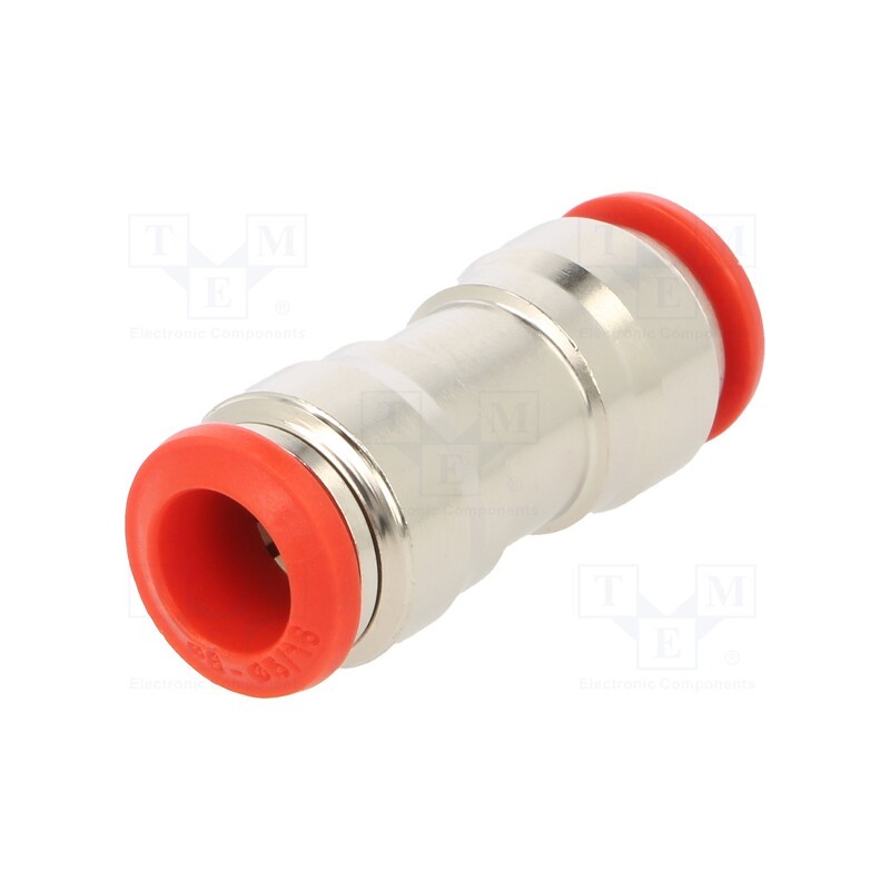 10 pcs : 50040 8 - Push-in fitting, straight,inline splice, -0.99÷20bar, -20÷80°C