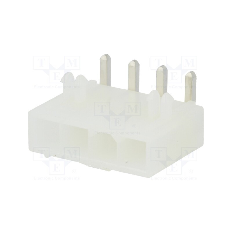 10 pcs : 39303045 - Socket, wire-board, male, Mini-Fit Jr, 4.2mm, PIN: 4, THT, PCB snap