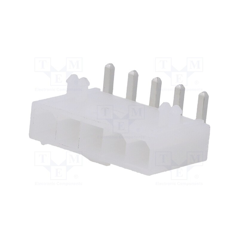 10 pcs : 39303055 - Socket, wire-board, male, Mini-Fit Jr, 4.2mm, PIN: 5, THT, PCB snap