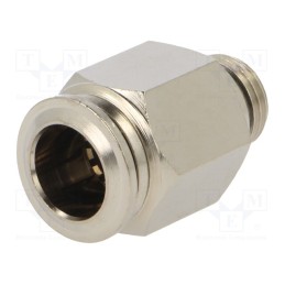 10 pcs : 57020 12-1/4 - Push-in fitting, straight, -0.99÷20bar, nickel plated brass