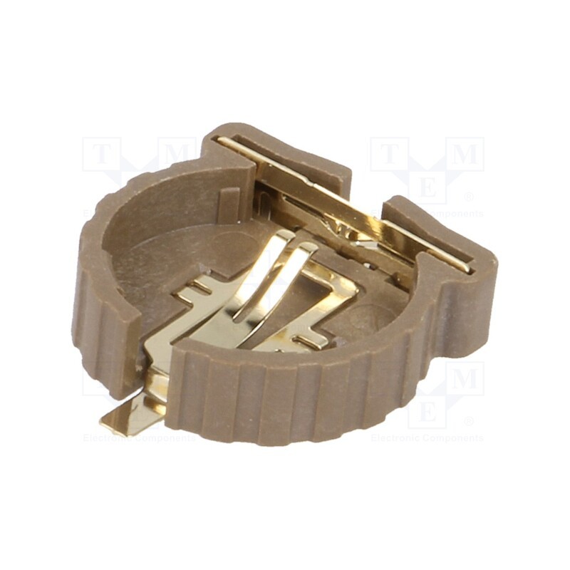 10 pcs : 1056 - Socket, BR1220,CR1220, Batt.no: 1, horizontal,SMD, H: 4mm, Ø: 12mm