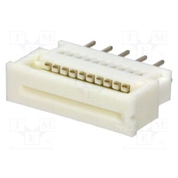 10 pcs : 39532105 - Connector: FFC/FPC, straight, PIN: 10, ZIF, THT, 200V, 1A, tinned