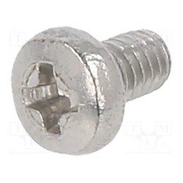 500 pcs : M2.5X4/D7985-A2 - Screw, M2.5x4, 0.45, Head: cheese head, Phillips, DIN 7985