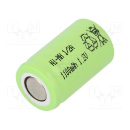 10 pcs : J-1/2A1100 - Re-battery: Ni-MH, 1/2A, 1.2V, 1100mAh, Ø16.3x27.4mm