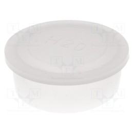 50 pcs : 420120-07 -AS - Plugs, Body: semi-transparent, Out.diam: 36.7mm, H: 12mm, Mat: LDPE