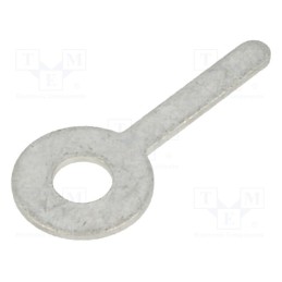 20 pcs : 4001 - Tip: solder lug ring, 0.5mm, M3, Ø: 3.3mm, THT, screw, brass, tinned