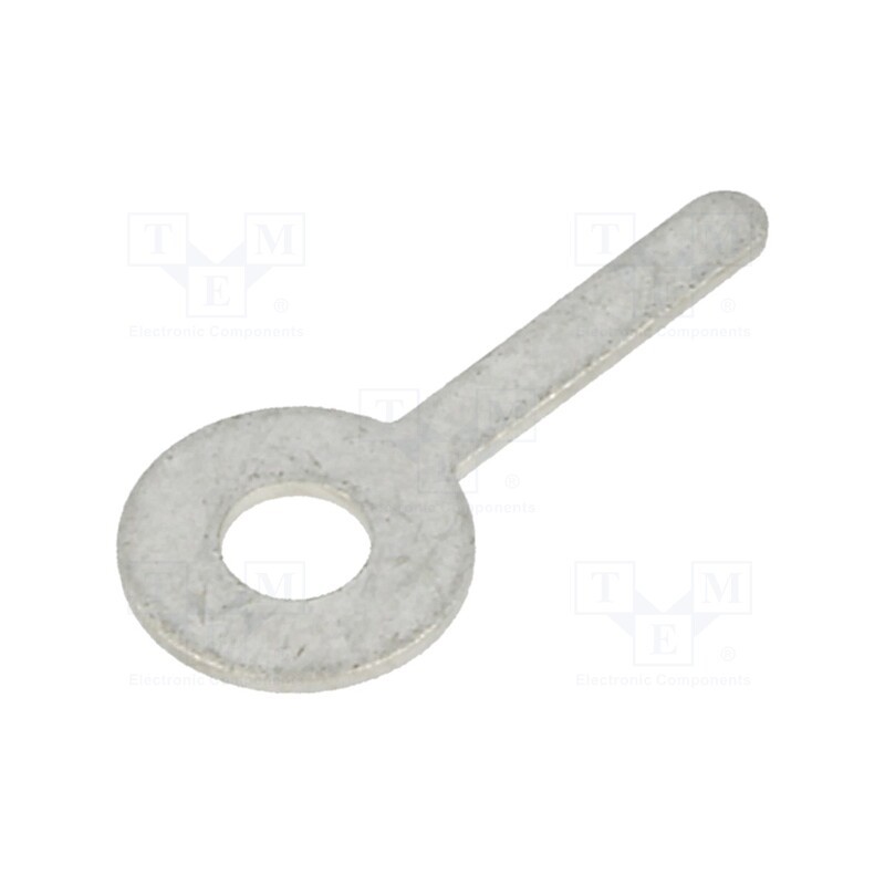 20 pcs : 4001 - Tip: solder lug ring, 0.5mm, M3, Ø: 3.3mm, THT, screw, brass, tinned