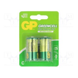 10 set : 14G-U2 - Battery: zinc-carbon, 1.5V, C, non-rechargeable, 2pcs, GREENCELL