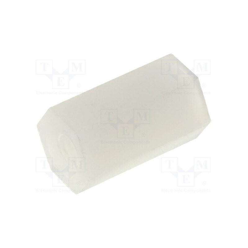 50 pcs : FIX-HP2-8 - Screwed spacer sleeve, hexagonal, polyamide, M2, L: 8mm