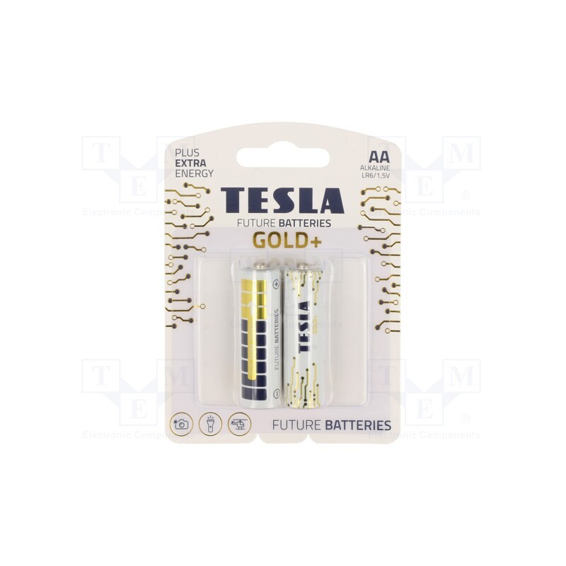 10 set : 8594183391199 - Battery: alkaline, 1.5V, AA, non-rechargeable, Ø14.5x50.5mm, 2pcs.
