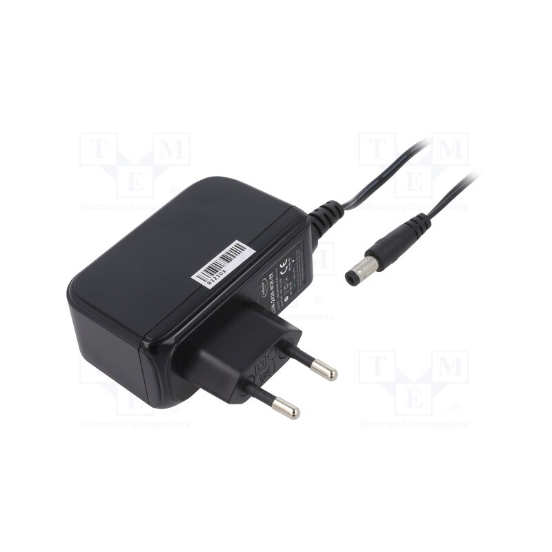 3 pcs : CLW-2424-W2E-ER-P - Power supply: switched-mode, plug, 24VDC, 1A, 24W, Plug: EU, 86.8%