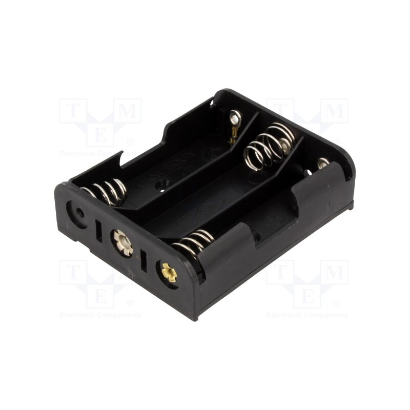 10 pcs : 2475 - Holder, AA,R6, Batt.no: 3, on panel, 6F22 type