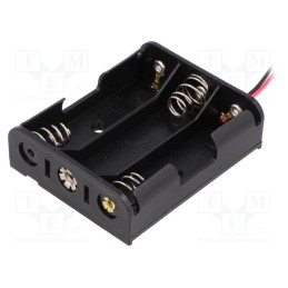 10 pcs : 2465 - Holder, AA,R6, Batt.no: 3, on panel, leads 150mm