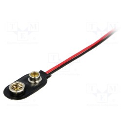 50 pcs : - 6F22 connector, 6F22,6LR61, Batt.no: 1, lead x2, 0.15m, plug