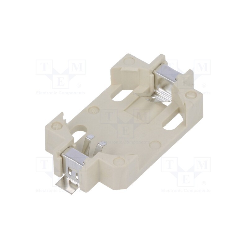 50 pcs : DS1092-10-W6L - Socket, CR2032,DL2032, Batt.no: 1, horizontal,SMT, H: 5.5mm, white