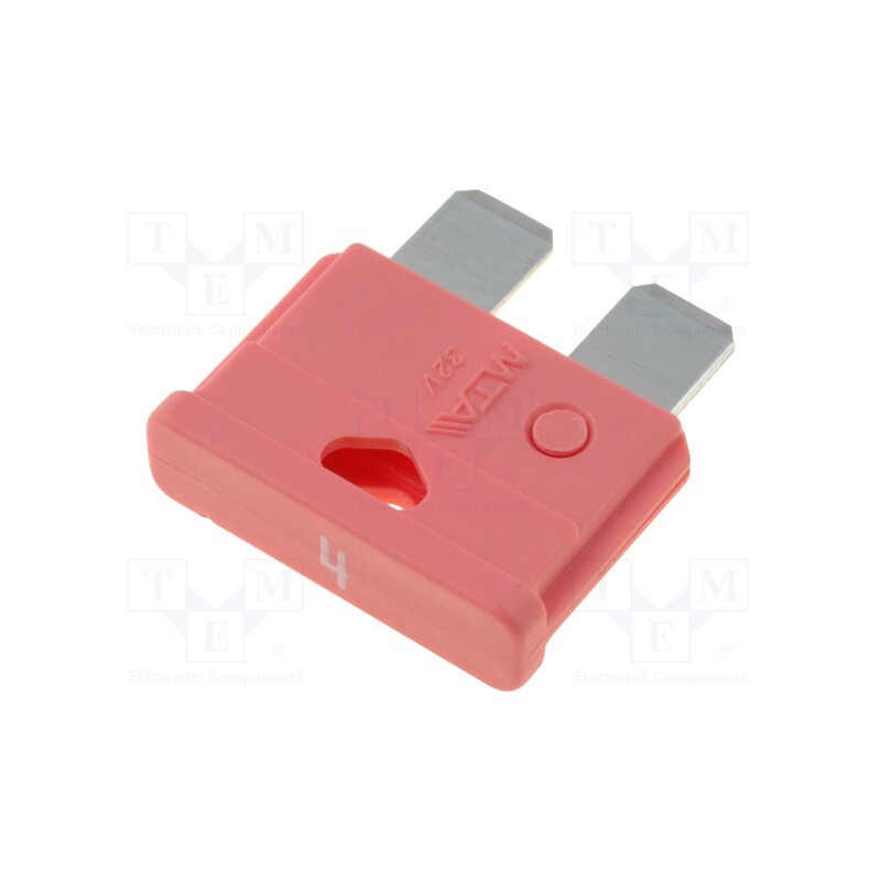 50 pcs : UNIVAL 4A - Fuse: fuse, 4A, 32VDC, automotive, 19mm, UNIVAL