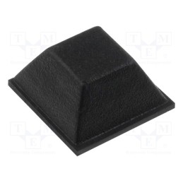 50 pcs : FIX-SF-005 - Self-adhesive foot, black, rubber, A: 12.7mm, B: 7mm, C: 6mm