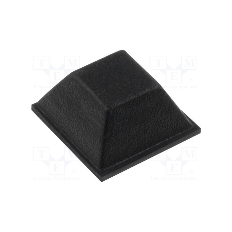 50 pcs : FIX-SF-005 - Self-adhesive foot, black, rubber, A: 12.7mm, B: 7mm, C: 6mm