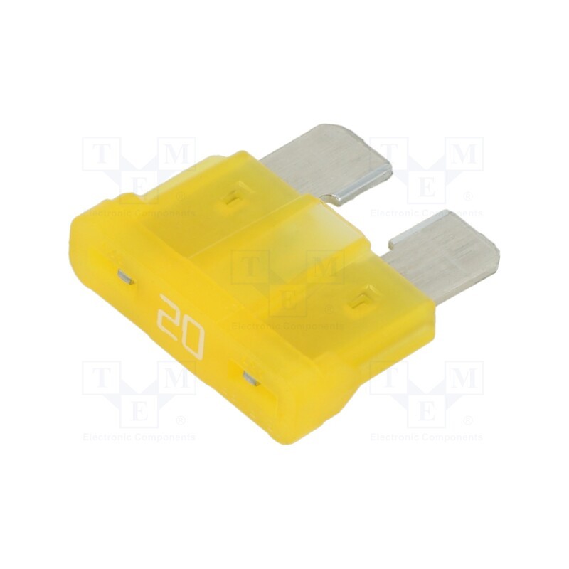 10 pcs : 0287020.L - Fuse: fuse, 20A, 32VDC, push-in, automotive, 19mm, tin alloy, ATOF