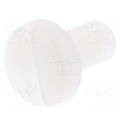 50 pcs : 8G204M4X08 - Screw, M4x8, 0.7, Head: cheese head, slotted, 1,3mm, polyamide