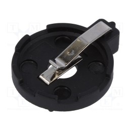 50 pcs : DS1092-09-BNP - Socket, CR2032,DL2032, Batt.no: 1, horizontal,THT, H: 8.8mm, black