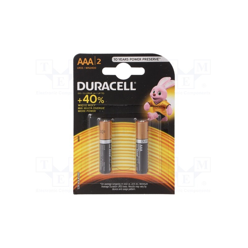 10 set : LR3/AAA/MN2400(K2) ECONOMY PACK - Battery: alkaline, 1.5V, AAA,R3, non-rechargeable, 2pcs, BASIC