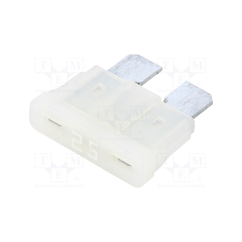 10 pcs : 340232 - Fuse: fuse, 25A, 32VDC, automotive, 19.3mm, tin alloy