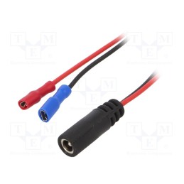 10 pcs : CABLE-2/CL - Transition: adapter, Out: 4,8mm connectors, Input: 5,5/2,5, 0.3m